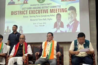 MLA Darsing Ronghang attended the BJP East Karbi Anglong District Executive Meeting