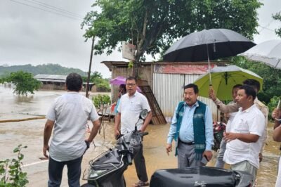 Yesterday 31 May MLA Darsing Ronghang Visited The Flood-Affected Areas
