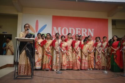 Modern English School Celebrates Pre-Bohag Bihu with Vibrant Festivities