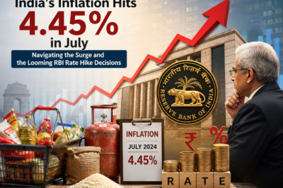 India’s Retail Inflation Rises to 4.45% in July: RBI Faces a Delicate Growth-Price Stability Balancing Act