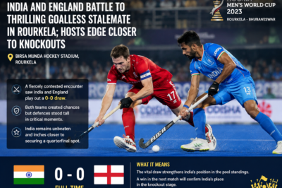 India and England Share Spoils in Tactical 0-0 Hockey World Cup Thriller in Rourkela