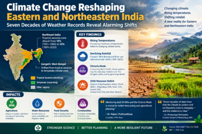 Climate Change Reshaping Eastern and Northeastern India: Seven Decades of Weather Records Reveal Alarming Shifts
