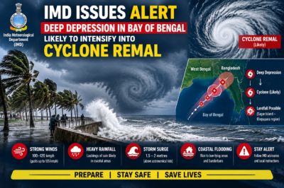 Cyclone Remal Threatens Bengal Coast: IMD Warns of Heavy Rainfall, Strong Winds and Coastal Flooding