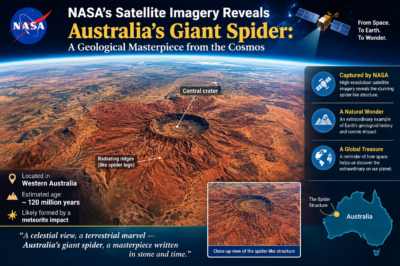 NASA Satellite Images Reveal Australia’s Mysterious Giant Spider-Like Geological Formation