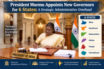 President Droupadi Murmu Announces Governor Appointments and Transfers Across Six States