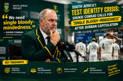 Shukri Conrad Calls for Greater Mental Toughness as South Africa Reflects on Durban Test Defeat